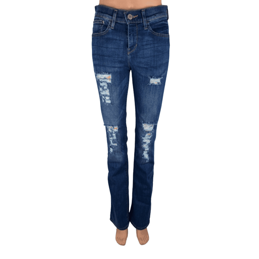 Express women's ripped blue jeans size 2R